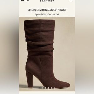 Banana republic brown heeled boots